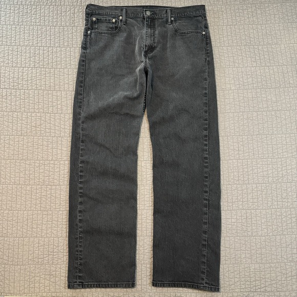 Levis 569 Jeans Men's 36x34 (37x32) Black Loose Straight Denim Baggy Stretch Y2K - Picture 1 of 10